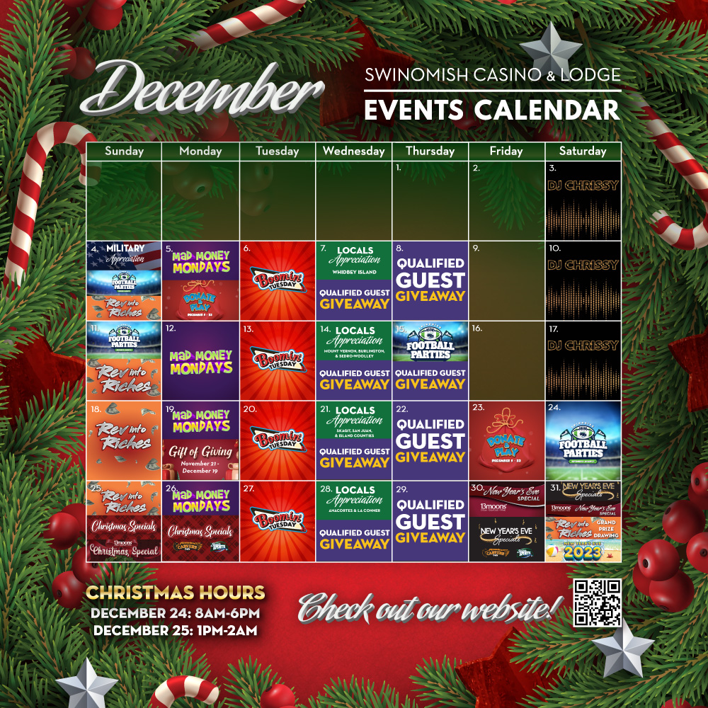 December Events Calendar