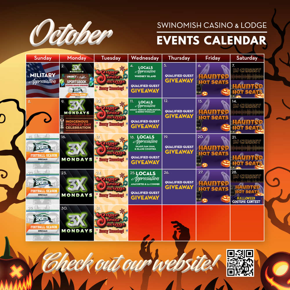 October Events Calendar