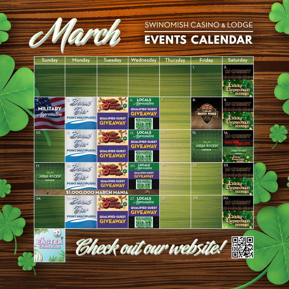 March Events Calendar