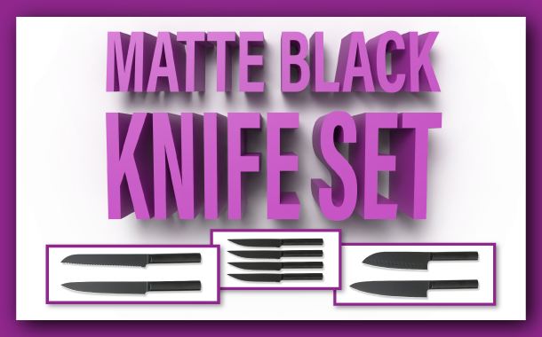 Matte Black Knife Set