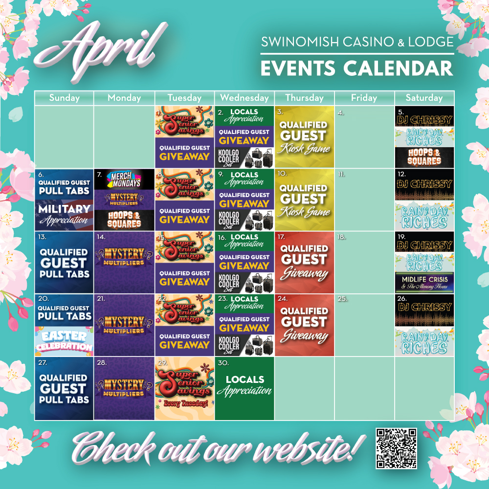 April Events Calendar