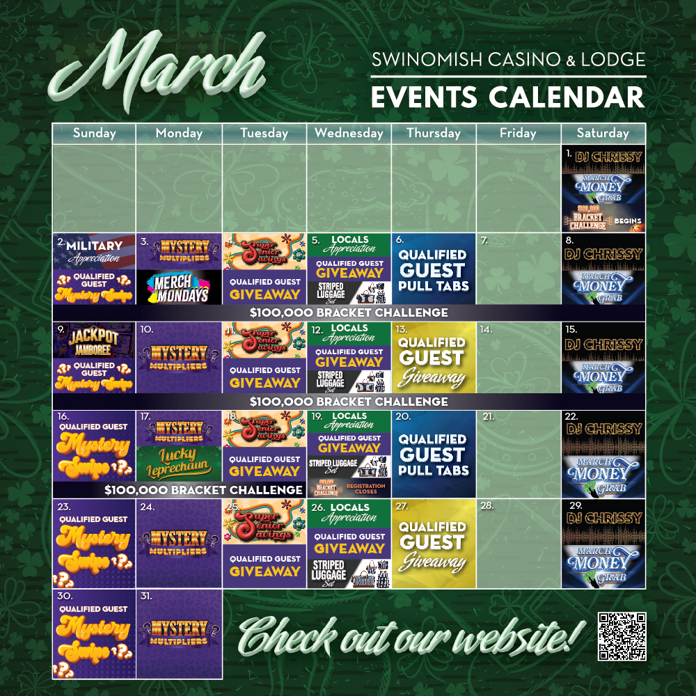 March Events Calendar