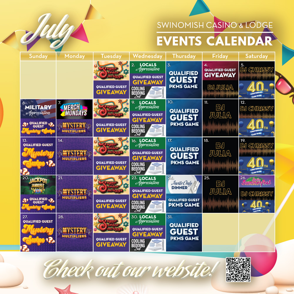 July Events Calendar