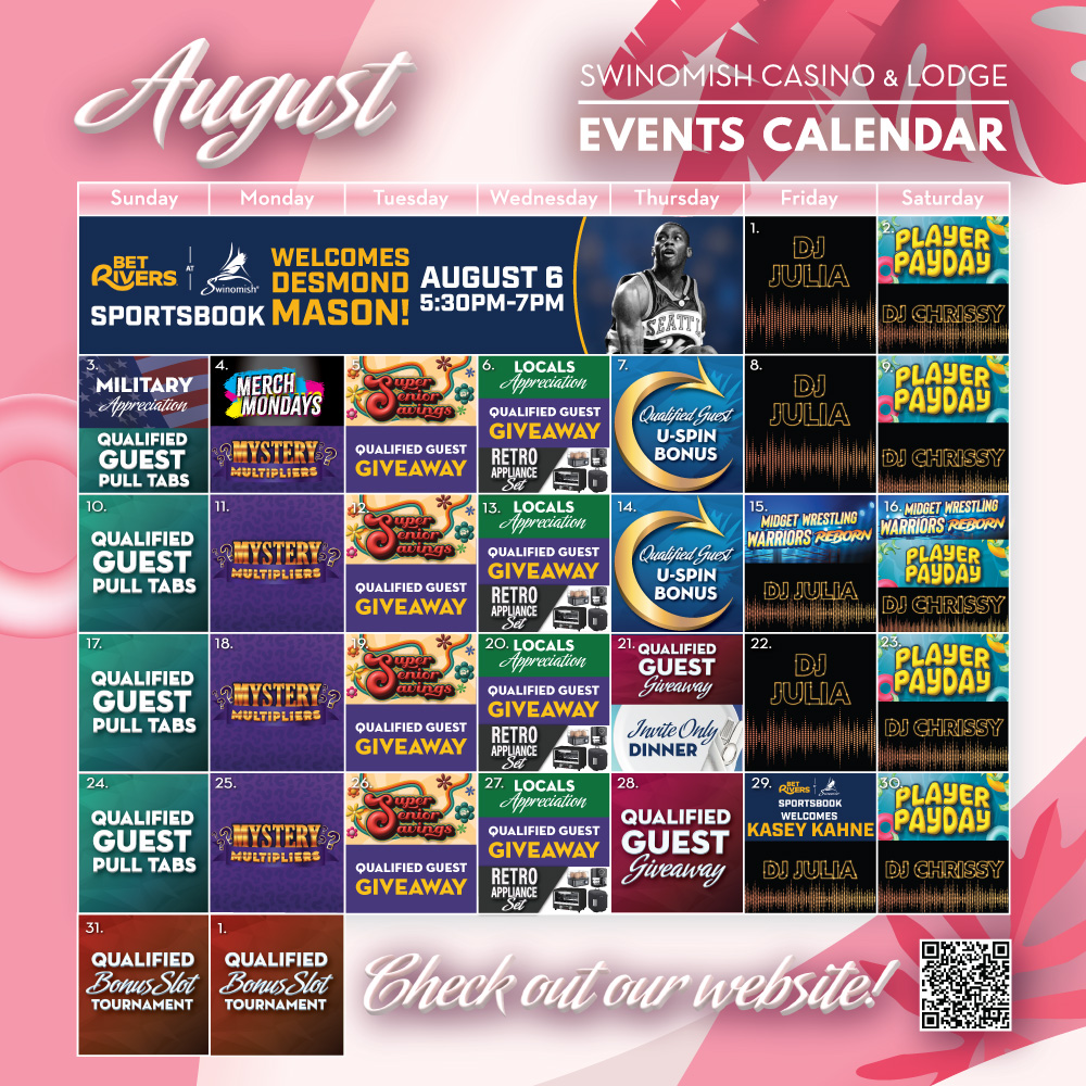 August Events Calendar