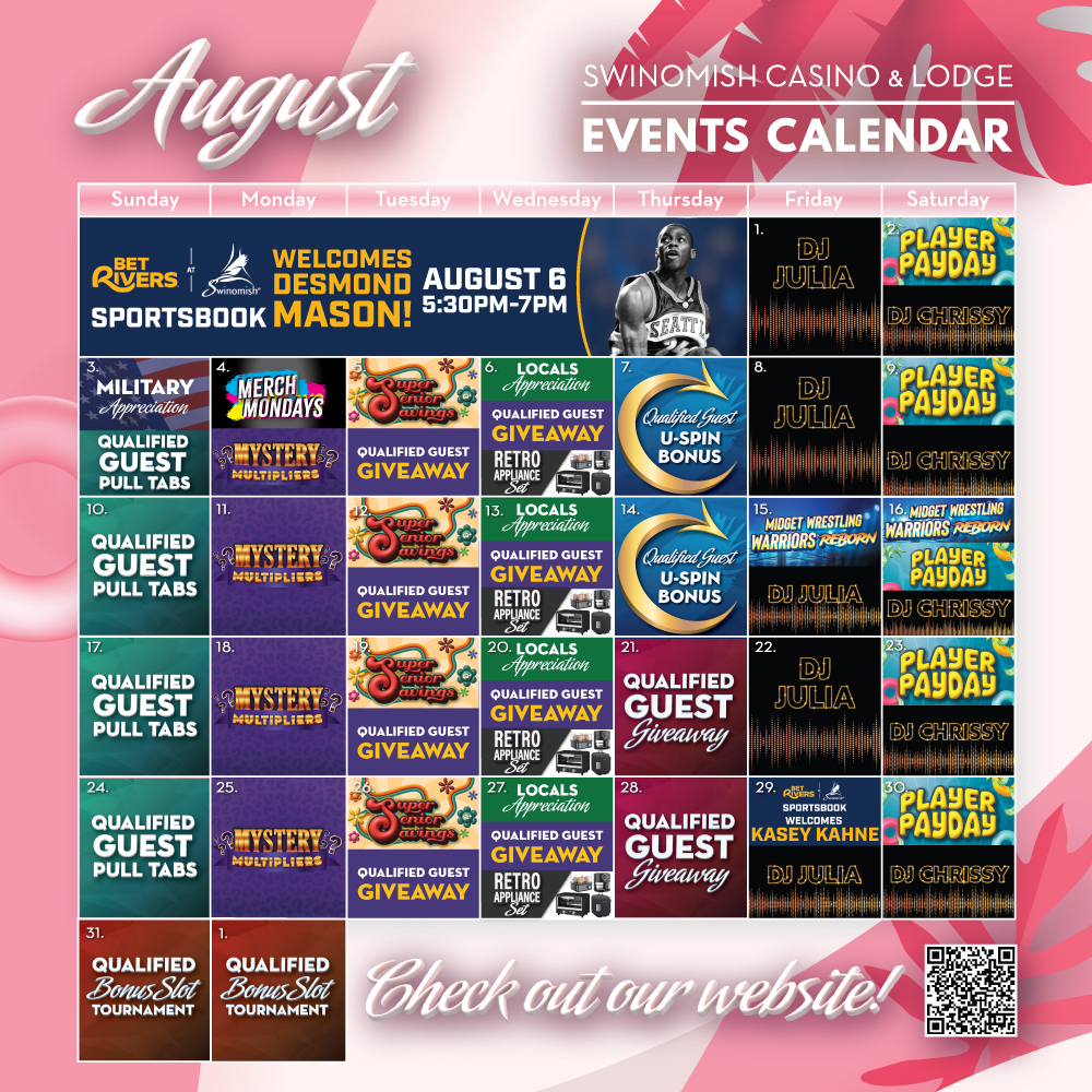 August Events Calendar