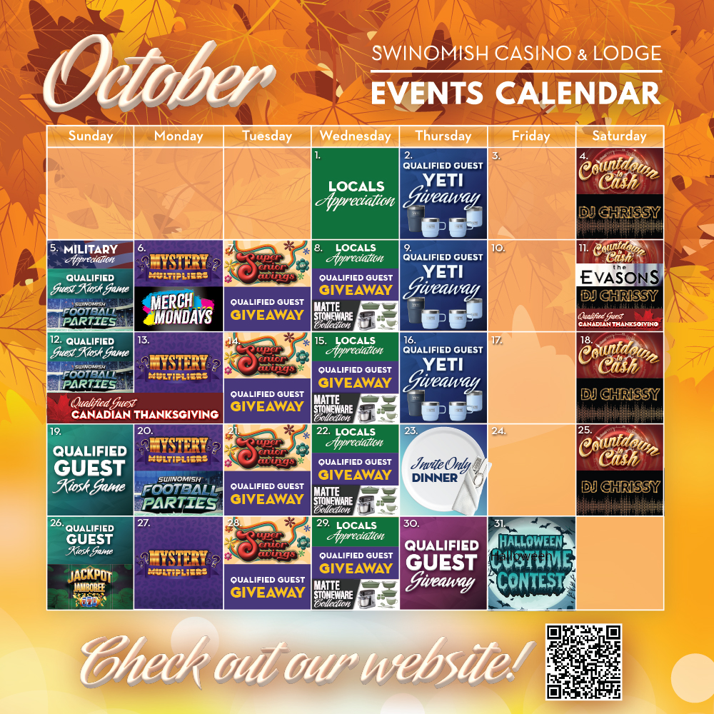 October Events Calendar