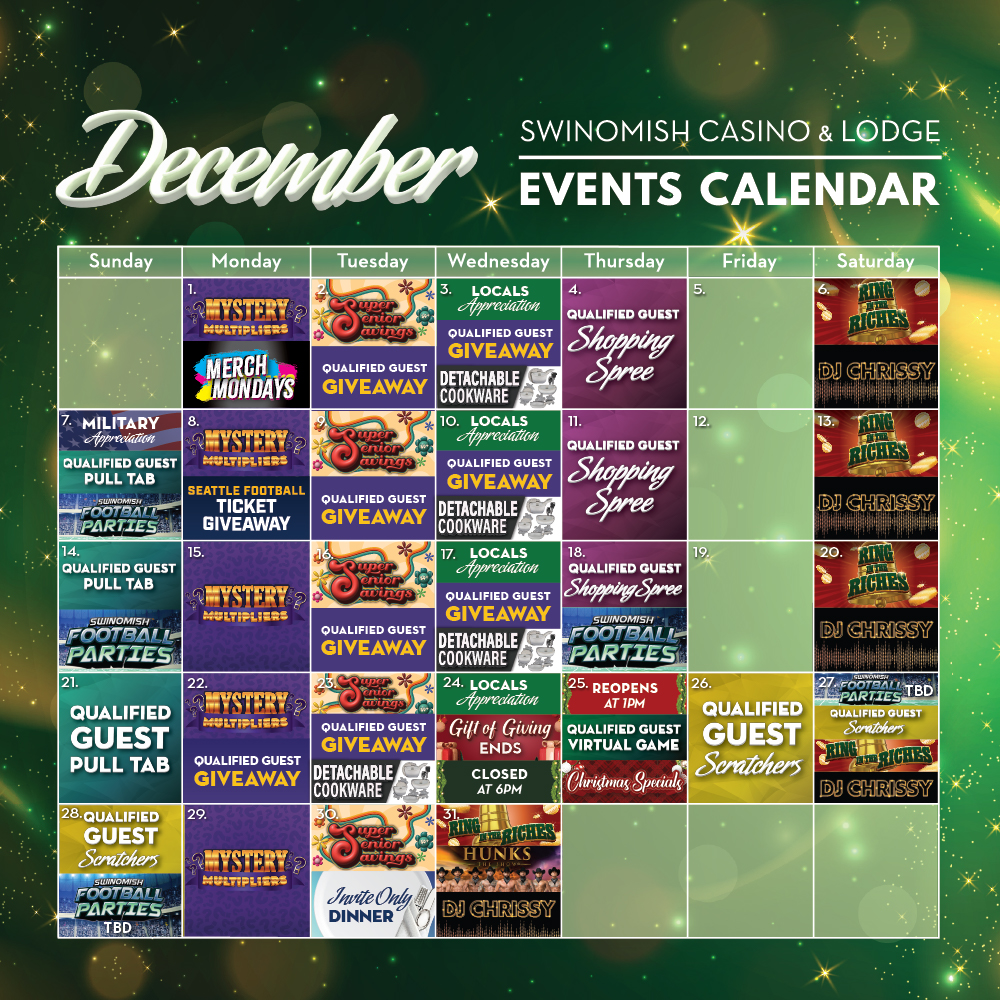 December Events Calendar