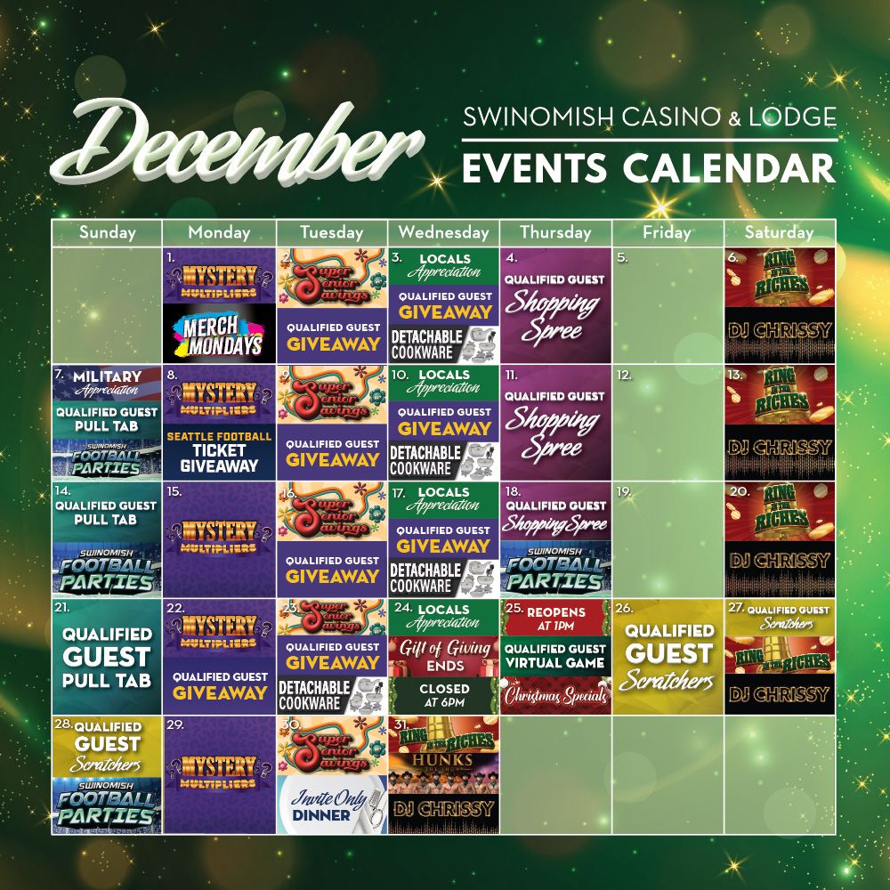 December Events Calendar