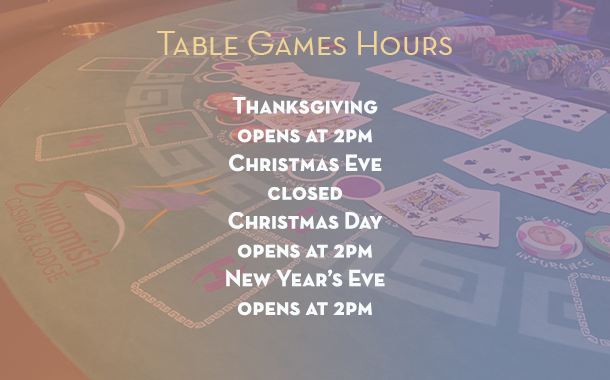 Table Games Hours