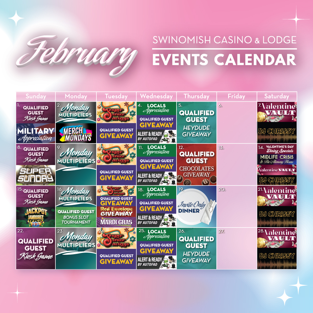 February Events Calendar