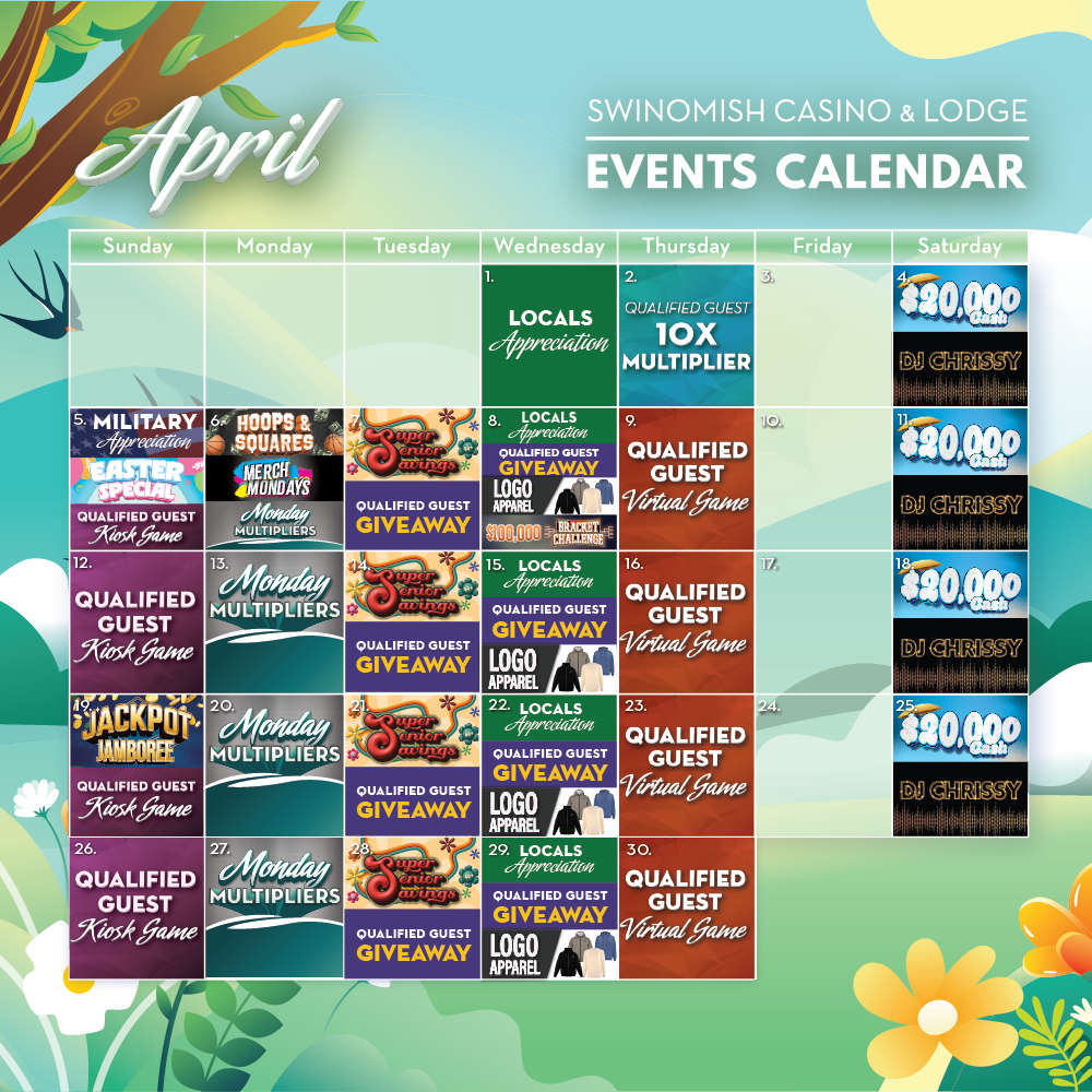 April Events Calendar